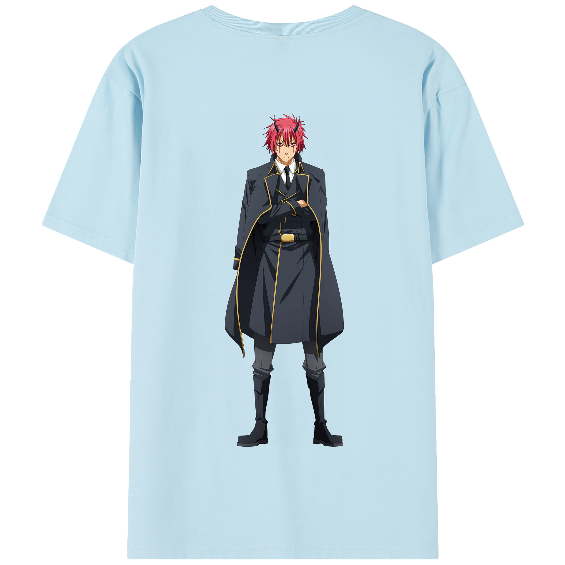 （画像用） 転スラ Regarding Reincarnated to Slime 綿100％半袖Tシャツ（背面プリント）